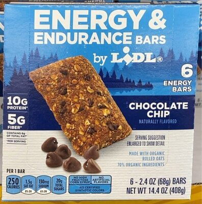 Chocolate Chip Energy & Endurance Bars, Chocolate Chip