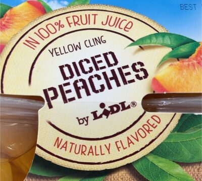 Yellow Cling Diced Peaches In Fruit Juice, Fruit Juice