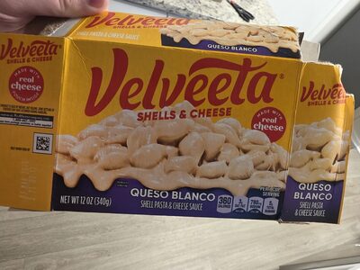 Queso Blanco Shells & Cheese Shell Pasta & Creamy Mild Cheese Sauce, Queso Blanco