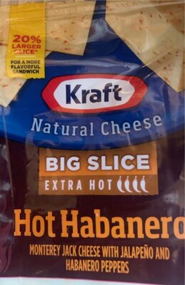 Extra Hot Habanero Monterey Jack Cheese With Jalapeno And Habanero Peppers Big Slice, Extra Hot Habanero