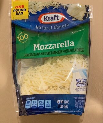 Mozzarella Shredded Low-Moisture Part-Skim Mozzarella Natural Cheese, Mozzarella