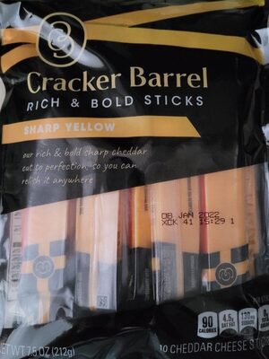Sharp Yellow Cheddar Cheese Sticks, Sharp Yellow