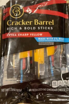 Extra Sharp Yellow Reduced Fat Cheddar Cheese Sticks