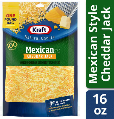 Mexican Style Cheddar Jack Shredded Cheddar & Monterey Jack Cheeses, Mexican Style Cheddar Jack