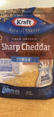Sharp Cheddar Finely Shredded Reduced Fat Cheddar Cheese, Sharp Cheddar