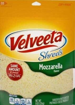 Mozzarella Shredded Pasteurized Prepared Cheese Product Shreds, Mozzarella