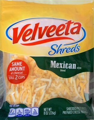 Mexican Style Blend Shredded Pasteurized Prepared Cheese Product Shreds, Mexican Style Blend