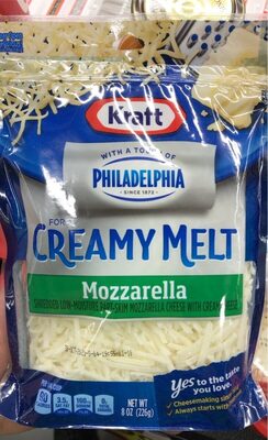 Mozzarella Shredded Low-Moisture Part-Skim Cheese With Cream Cheese, Mozzarella