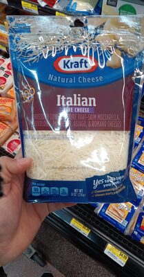 Italian Five Cheese Shredded Low-Moisture Part-Skim Mozzarella, Provolone, Parmesan, Asiago, & Romano Cheeses, Italian Five Cheese