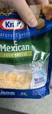 Mexican Style Four Cheese Shredded Monterey Jack, Cheddar, Asadero, And Queso Quesadilla Cheeses, Mexican Style Four Cheese