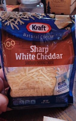 Sharp White Cheddar Shredded Cheese, Sharp White Cheddar