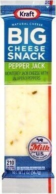 Pepper Jack Monterey Jack Cheese With Jalapeno Peppers Big Cheese Snack, Pepper Jack