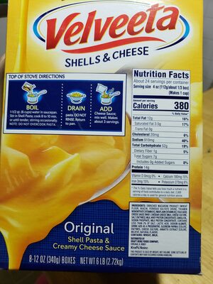 Original Shell Pasta & Creamy Cheese Sauce, Original