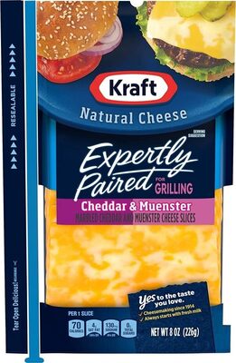 Cheddar & Muenster Marbled Cheddar And Muenster Cheese Slices, Cheddar & Muenster