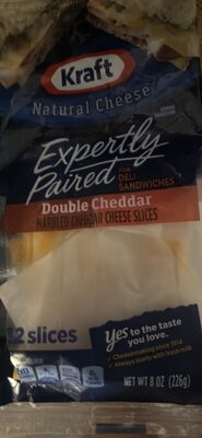 Double Cheddar Expertly Paired Marbled Cheese Slices, Double Cheddar