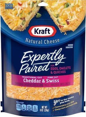 Cheddar & Swiss Deliciously Paired Shredded Cheddar And Finely Shredded Swiss Cheese, Cheddar & Swiss