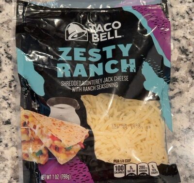 Zesty Ranch Shredded Monterey Jack Cheese With Ranch Seasoning, Zesty Ranch