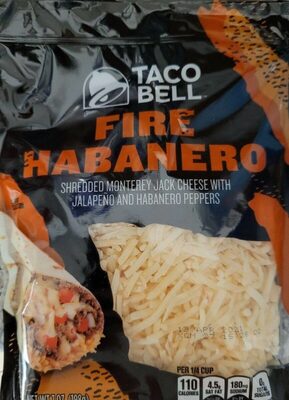 Fire Habanero Shredded Monterey Jack Cheese With Jalapeno And Habanero Peppers, Fire Habanero