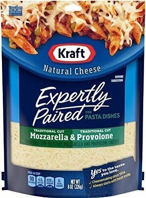 Mozzarella And Provolone Shredded Low-Moisture Cheese, Mozzarella And Provolone