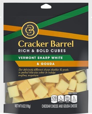 Vermont Sharp White & Gouda Cheddar Cheese And Gouda Cheese, Vermont Sharp White & Gouda