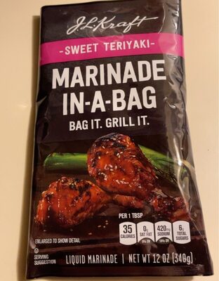Sweet Teriyaki Liquid Marinade In-A-Bag, Sweet Teriyaki