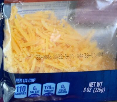 Sharp Cheddar Shredded Natural Cheese, Sharp Cheddar