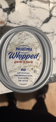 Garlic & Herb Whipped Cream Cheese Spread, Garlic & Herb