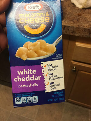 White Cheddar Pasta Shells Macaroni & Cheese Dinner, White Cheddar