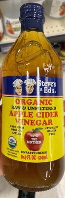 Apple Cider Organic Raw & Unfiltered Vinegar With The Mother, Apple Cider