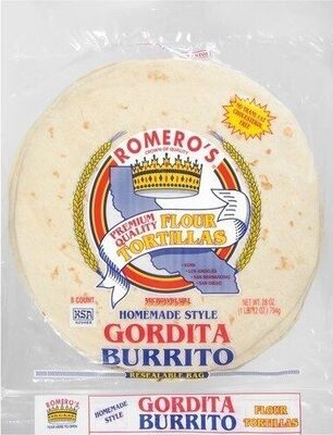 Homemade Style Gordita Burrito, Flour Tortillas