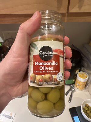 Manzanilla Olives Stuffed With Pimientos, Pimientos
