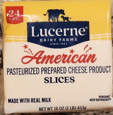 American Pasteurized Prepared Cheese Product Slices, American