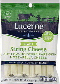 Light Mozzarella Low-Moisture Part-Skim String Cheese, Light Mozzarella