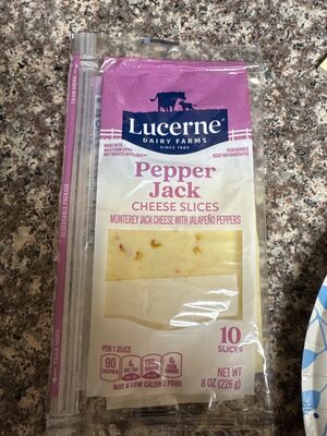 Pepper Jack Monterey Jack Cheese With Jalapeno Peppers Cheese Slices, Pepper Jack