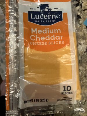 Medium Cheddar Cheese Slices, Medium Cheddar