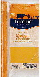 Medium Cheddar Cheese Slices, Medium Cheddar