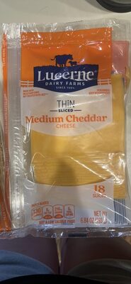 Medium Cheddar Thin Sliced Cheese, Medium Cheddar