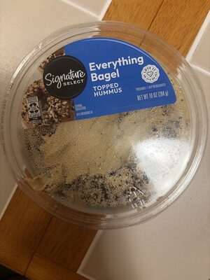 Everything Bagel Topped Hummus, Everything Bagel