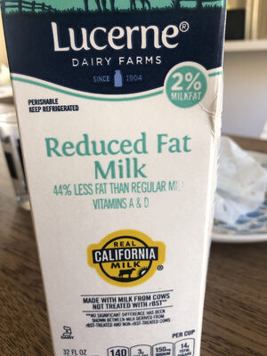 2% Reduced Fat Milk