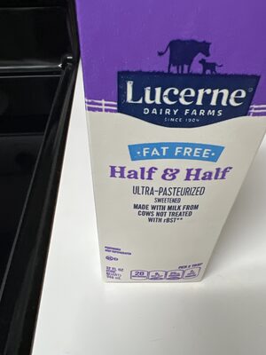 Sweetened Fat Free Half & Half, Sweetened