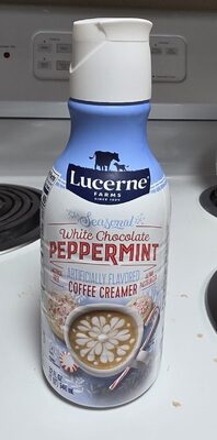 White Chocolate Peppermint Seasonal Coffee Creamer, White Chocolate Peppermint