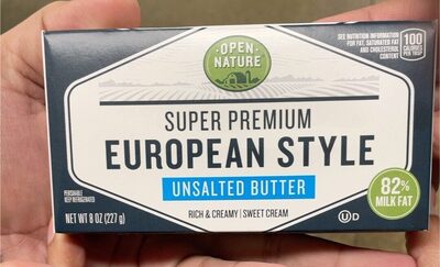 Super Premium European Style Unsalted Butter, European Style