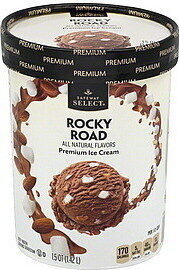 Rocky Road Chocolate Ice Cream With Roasted Almonds & Marshmallows, Rocky Road