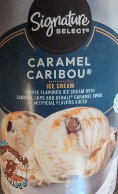 Denali Caramel Caribou Toffee Flavored Ice Cream With Caramel Cups And Denali Caramel Swirl, Denali Caramel Caribou