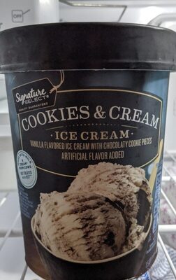 Cookies & Cream Vanilla Flavored Ice Cream With Chocolaty Cookie Pieces, Cookies & Cream