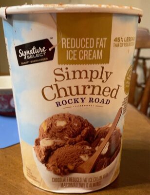 Rocky Road Chocolate Reduced Fat Ice Cream With Marshmallows & Almonds, Rocky Road