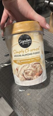 Mocha Almond Fudge Simply Churned Coffee Reduced Fat Ice Cream With Almonds & A Fudge Swirl, Mocha Almond Fudge