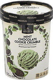 Mint Chocolaty Cookie Crumble Ice Cream With Chocolaty Cookie Pieces & A Cookie Crumb Swirl, Mint Chocolaty Cookie Crumble