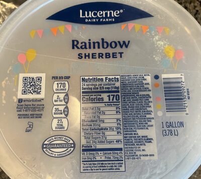 Rainbow Raspberry, Orange & Lime Sherbets, Rainbow