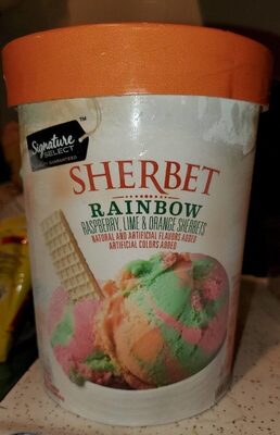 Rainbow Raspberry, Lime & Orange Sherbets, Rainbow